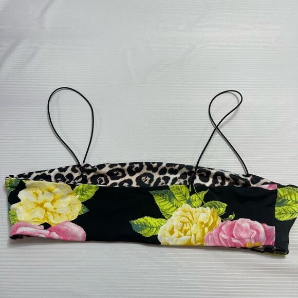 AFRM Floral Bikini Top Size Medium New - Picture 1 of 8